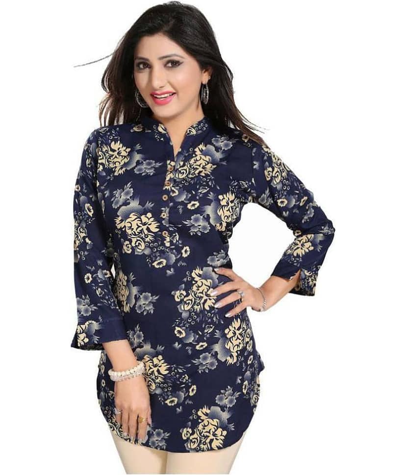 Crepe Short Kurti For Women (Pack of 1)