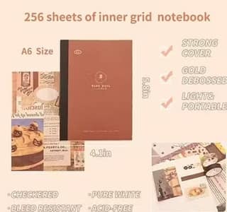 346 Pcs Vintage Journal Scrapbook Kit – Aesthetic Stickers, DIY Craft Paper Pack for Journaling, Planners & Scrapbooking (Cocoa Brownie Beige)