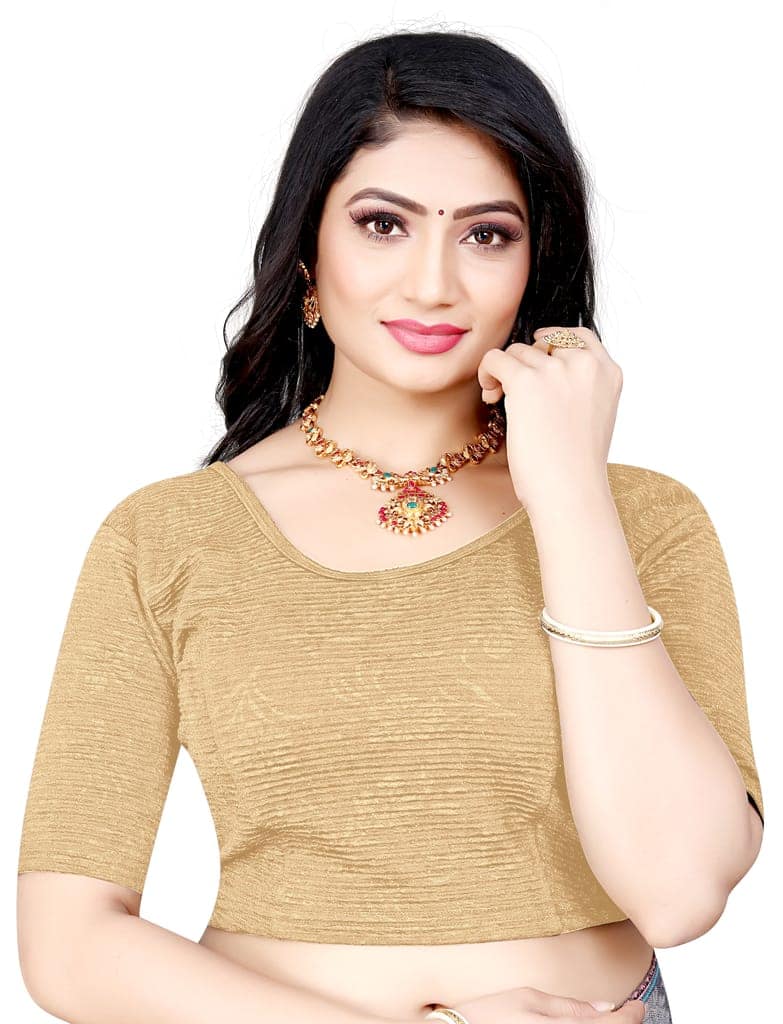 Round Neck Elbow Size Stretchable Blouse For Woman view 10