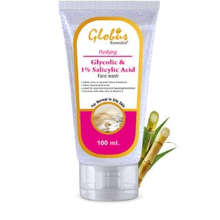 Globus Remedies Anti Acne Glycolic 1 Salicylic Acid Face wash For Oily Acne Prone Skin 100 ml