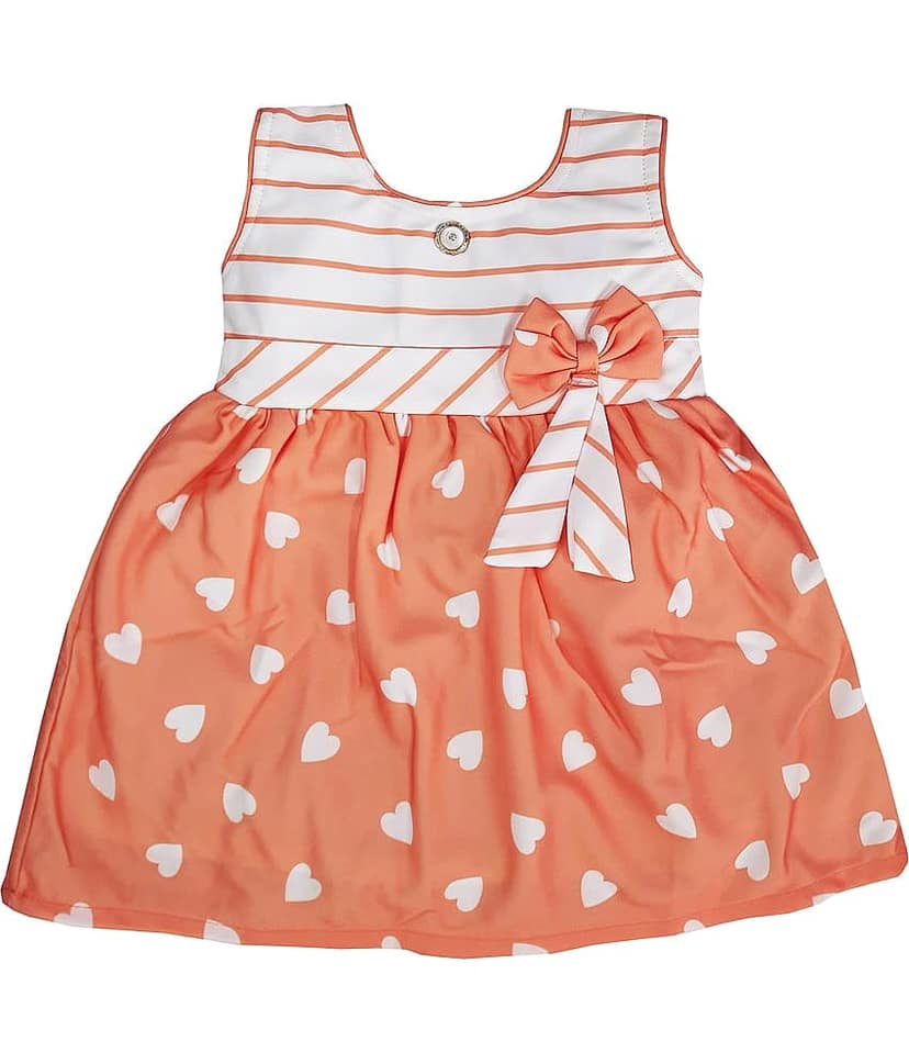 LITTLE PANDA Baby Girls Satin Frocks ( Pink )