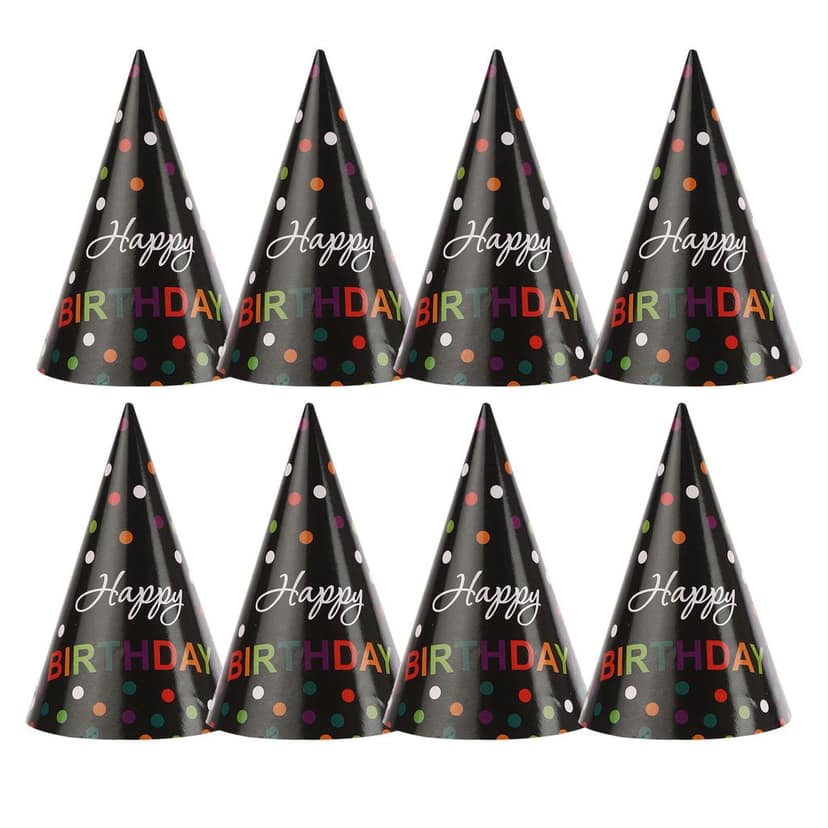 Happy Birhday Designer Hats - 8PC view 2