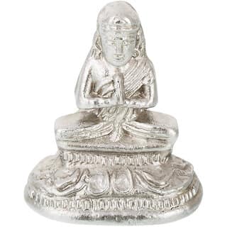 KESAR ZEMS Mercury Goddess Parvati Idol Parad Statue For Pooja (3 x 2 x 3 Cm, Silver) 44Gm