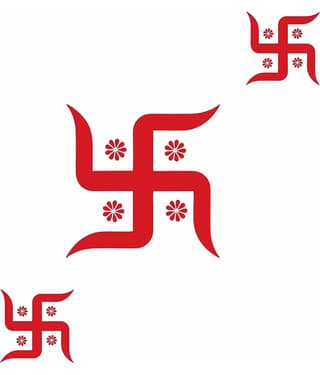 Asmi Collection Swastika Wall Sticker ( 25 x 25 cms )