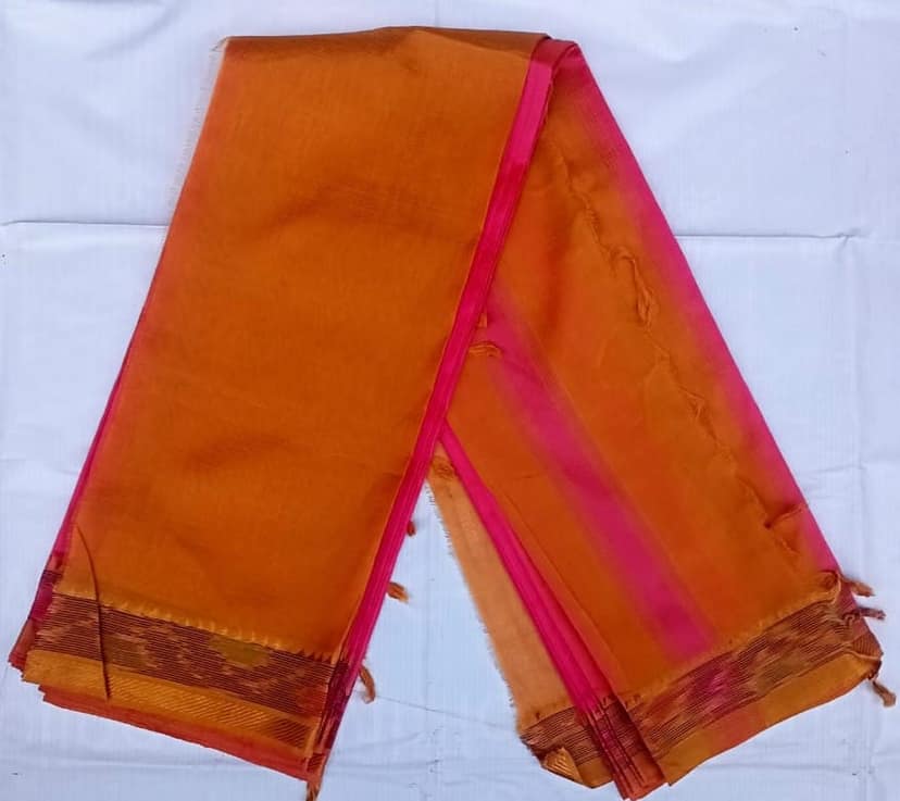 Pure Handloom Mysore Silk Saree With Blouse Piece view 3
