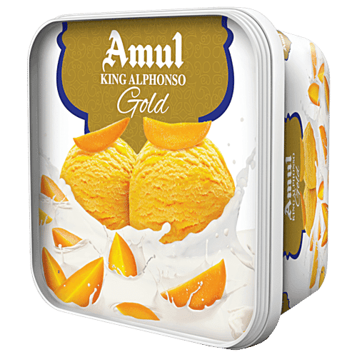 Amul Gold King Alphonso Ice Cream, 1 L Tub