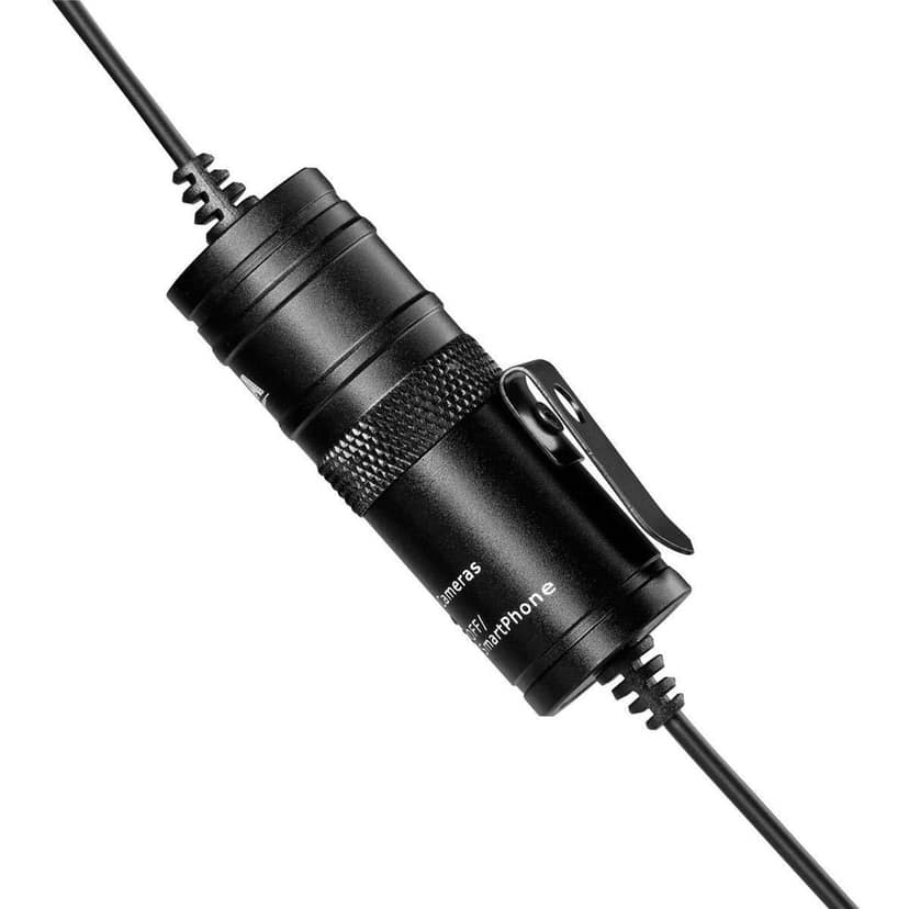 Boya ByM1 Auxiliary Omnidirectional Lavalier Condenser Microphone with 20ft Audio Cable (Black) view 6