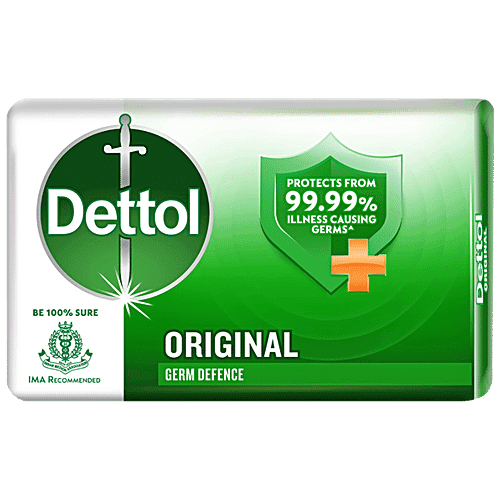 Dettol Bathing Soap Bar - Original, 99.99% Germ Protection, Dermatologically Tested, 75 g