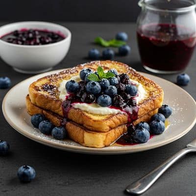 Blueberry & Cream Cheese French Toast