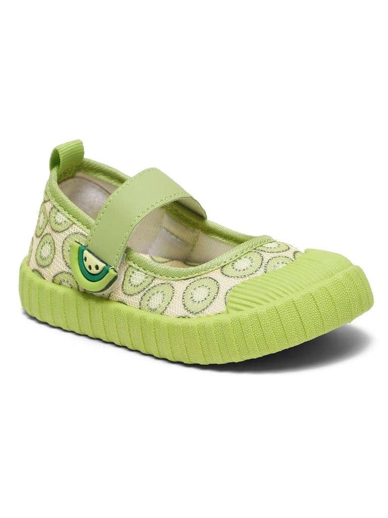 Premium Kiwi Ballerinas - Green (Girls) view 4