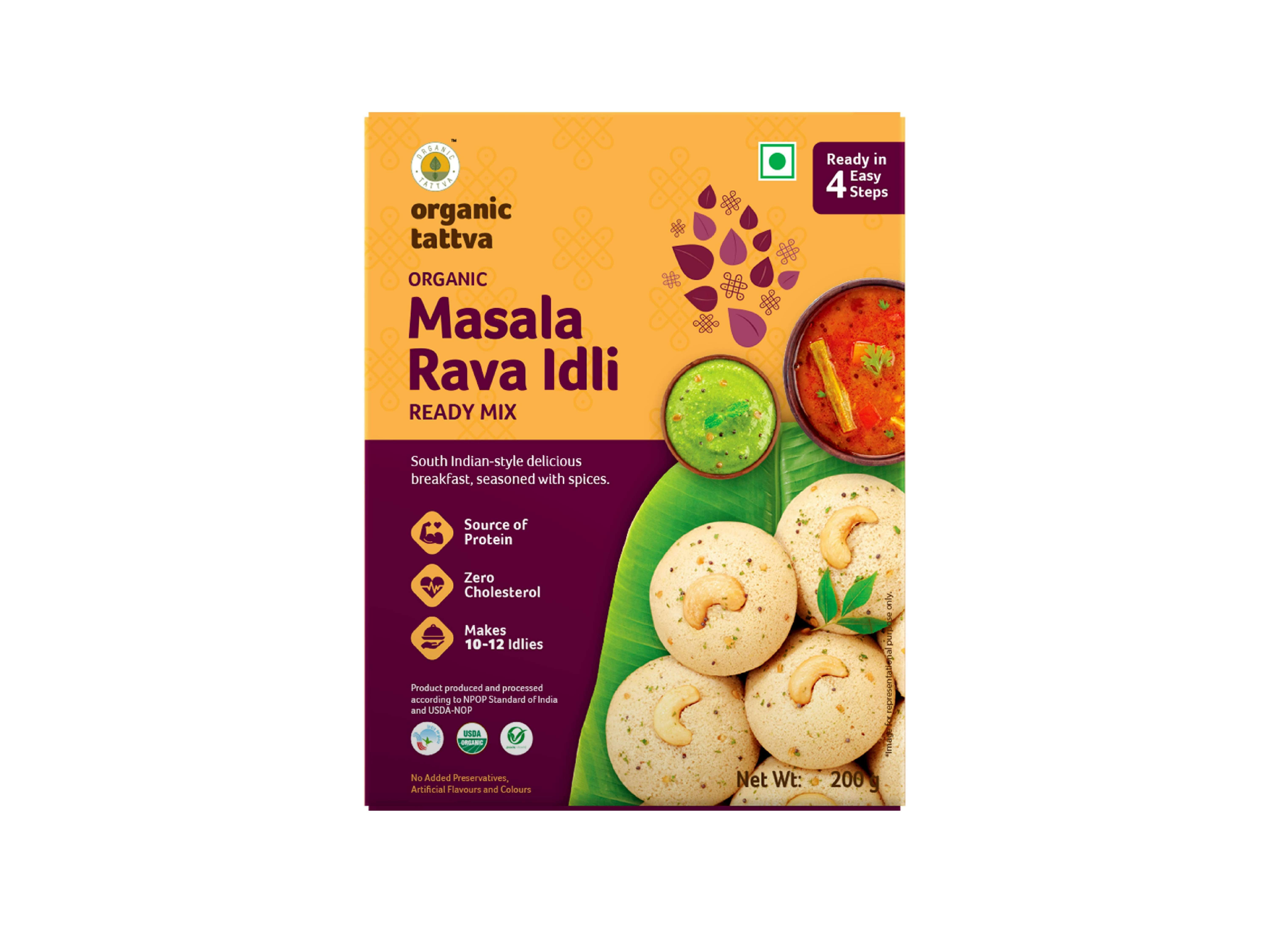 Organic Masala Rava Idli Ready Mix 200g