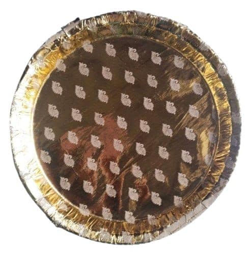 Gold Foil Paper Plates - 50 Pack