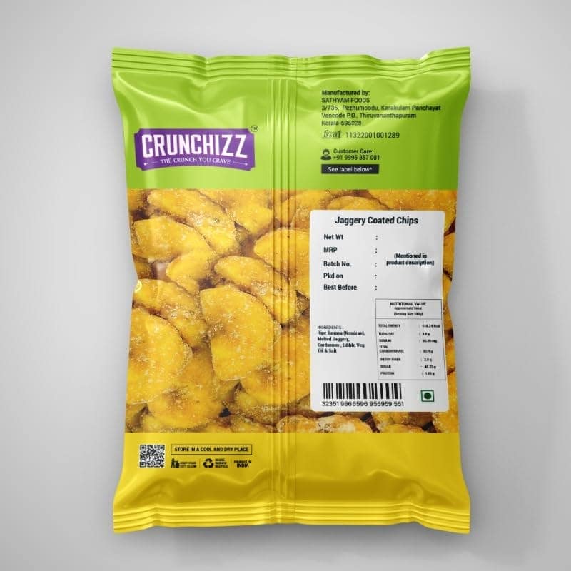 Crunchizz - 3 in 1 - BANANA CHIPS COMBO I Crunchy & Kerala Authentic I No Artificial Additives I Perfect Munchy Bites I Salty, Sweet & Jaggery Coated Banana Chips I 150 Grams Each I Total 450 Grams view 7