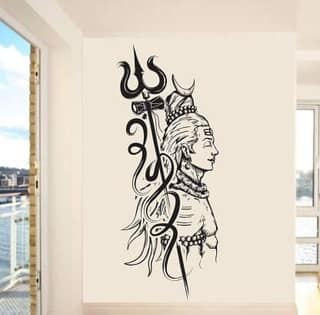 black shiva side 1 Wall Stickers