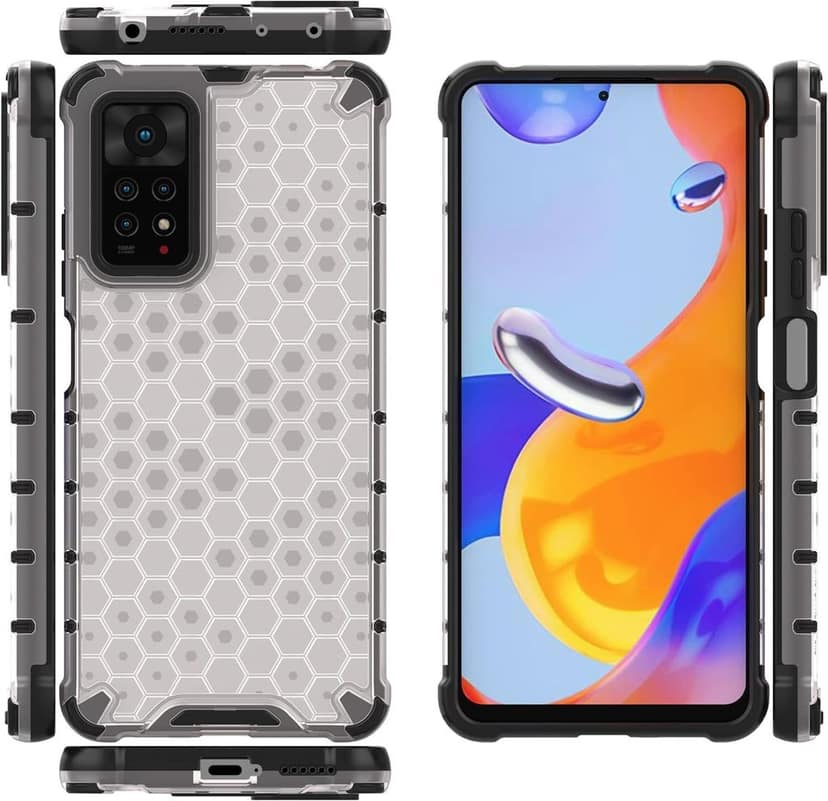 Faircost for Xiaomi Redmi Mi Note 11 Pro 5G / Note 11 Pro Plus 5G Heavy Duty Shockproof Military Grade Armor Dual Protection Layer Hybrid Kick Stand Back Cover Case Black view 5