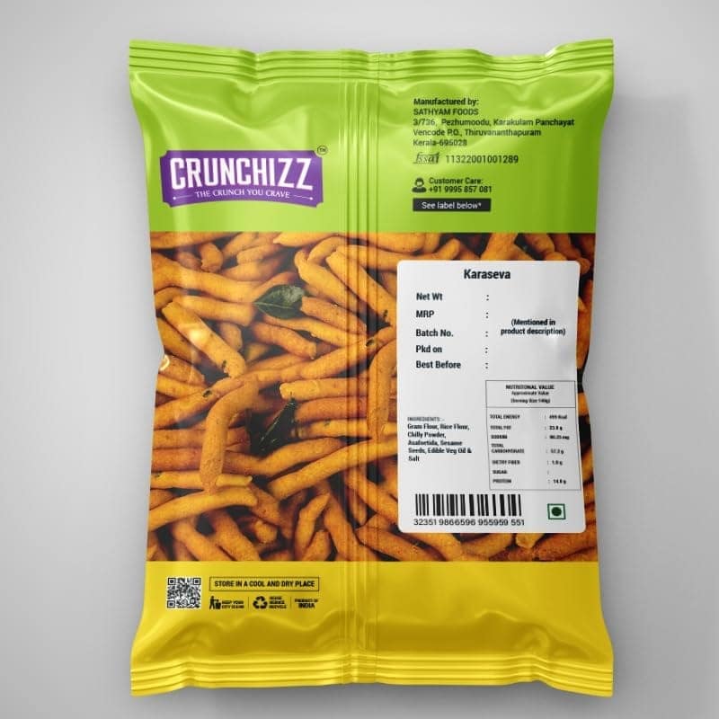 CRUNCHIZZ KARA SEVA I Spicy, Crunchy, Authentic Sev I No Artificial Additives I Perfect Tea-Time Bites I Pack of One (150 Grams) view 5