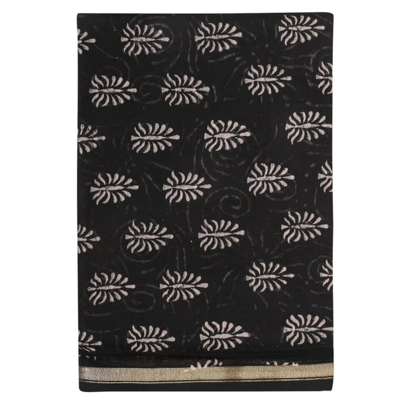 HANDLOOM CHANDERI 03 PCS DABU PRINTED SUIT (SKU - 1RDS06101220 Suit 65) view 3