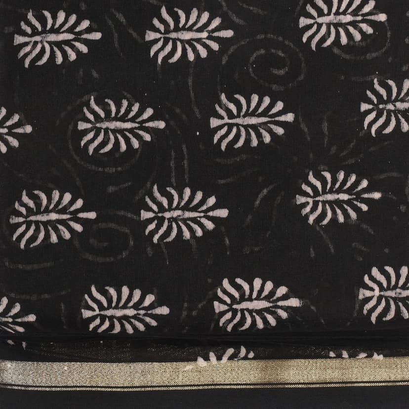 HANDLOOM CHANDERI 03 PCS DABU PRINTED SUIT (SKU - 1RDS06101220 Suit 65) view 4