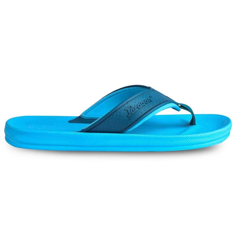 Paragon Fashionable Powder Blue and Sea Blue Flip Flops for Men view 3