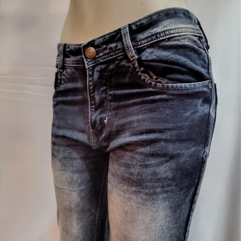 Jeans Ancle Length Mens Cotton by Cotton streachable Dark Blue view 4