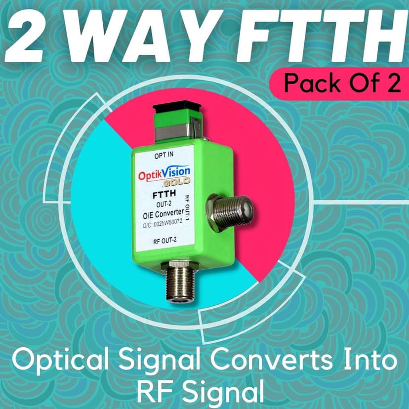 Optik vision gold FTTH Optical Receiver Fiber Powerless Node 2 Way { pack of 2 } view 4