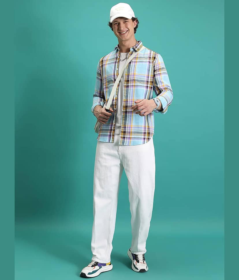Highlander Relaxed Solid Men's Jeans - White ( Pack of 1 ) view 2