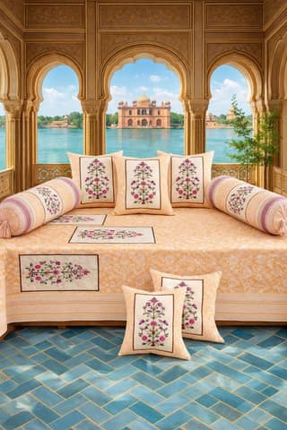 DHRUVINSRI Combo of 3 Single Bedsheets (60x90 in) & 3 Pillow Covers – Bamboo Cotton, Ultra Soft,Floral Printed Bed Sheets, Diwan & Sofa Covers