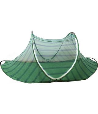 Riddhi Mosquito Net, Machardani Single Green Stripes Mosquito Net, Machardani