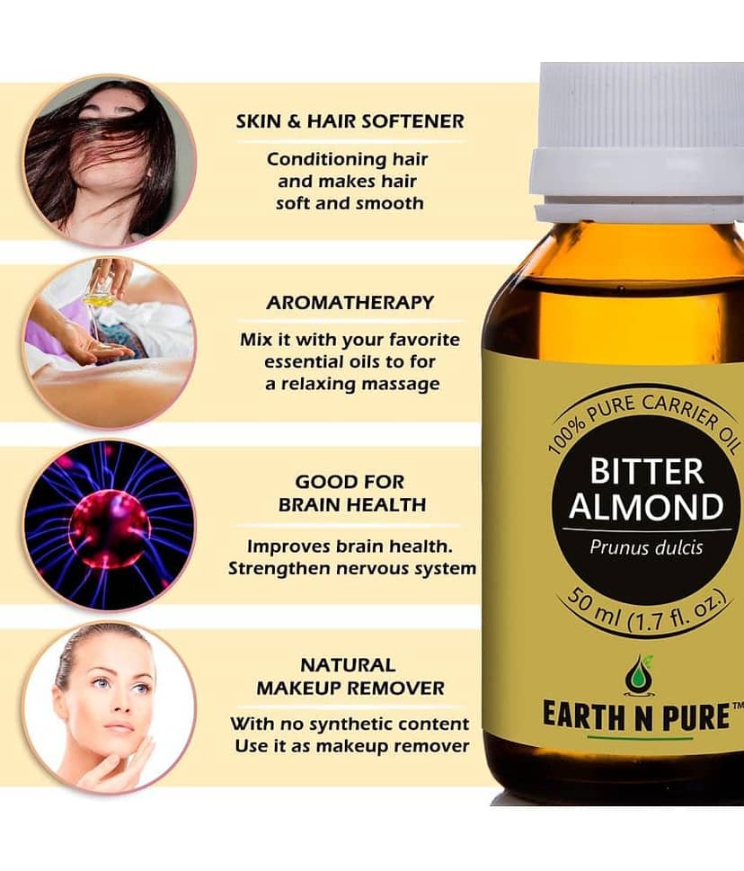 Earth N Pure - Bitter almond Essential Oil 50 mL ( Pack of 1 ) view 2