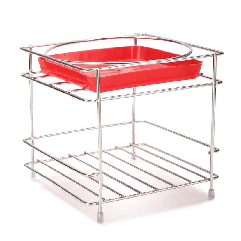 Round Steel Matka Stand for Water Pot | Heavy Duty Stainless Steel Pot Holder for Kitchen view 2