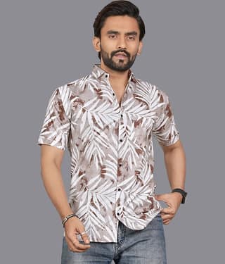 ADWYN PETER 100% Cotton Regular Fit Printed Half Sleeves Men's Casual Shirt - Multicolor 6 ( Pack of 1 )