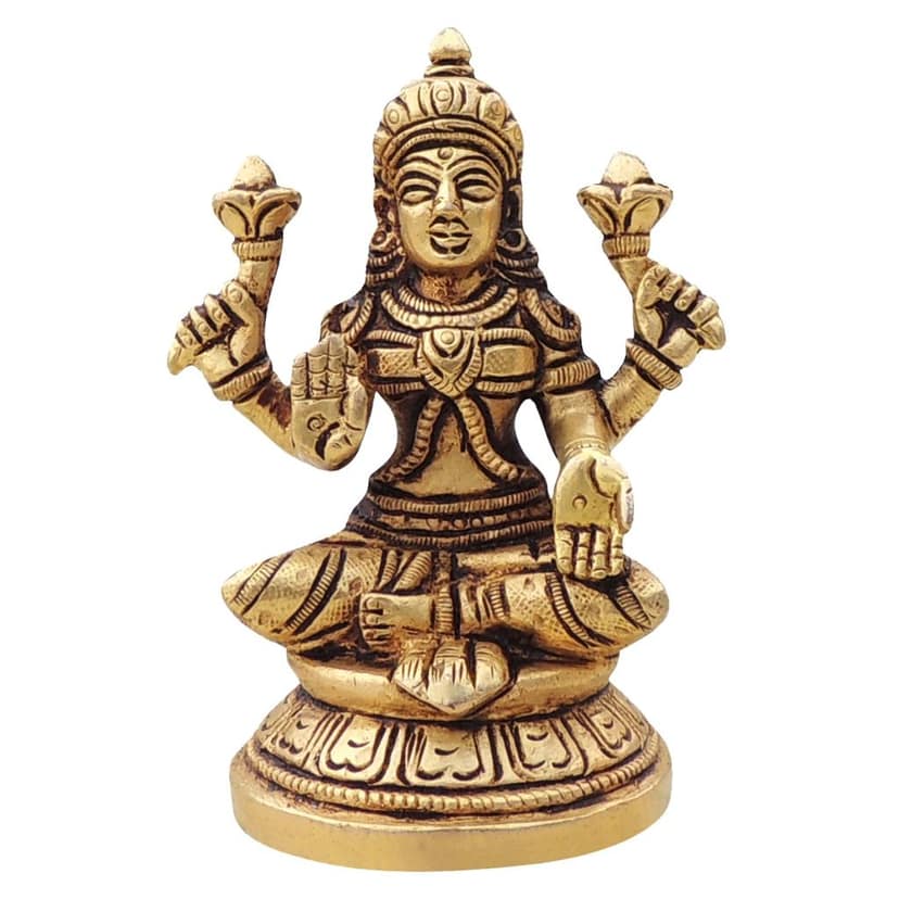 Brass Showpiece Laxmi Ji God Idol Statue (BSMAS1461 L) view 2
