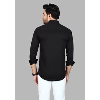 Baleshwar Men Black Solid Casual Shirt (Pack of 2 ) view 2