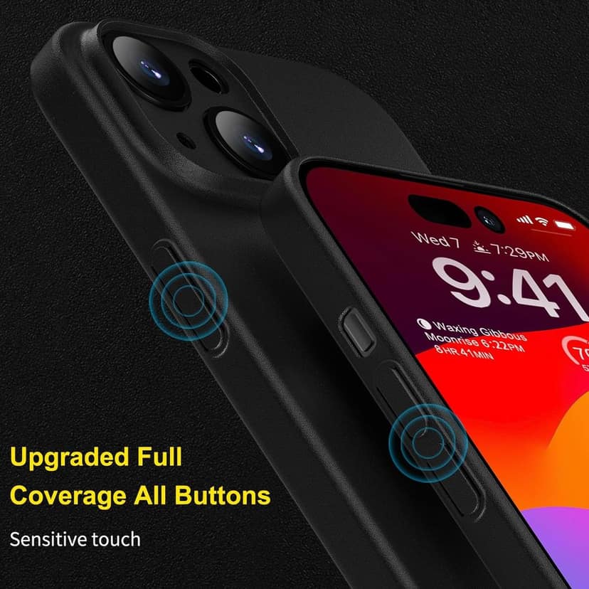 Memumi Ultra Slim 0.3mm Back Cover Case for Apple iPhone 15 (6.1") - Black view 3