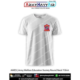ArmyNavyAir AWES Round Neck T-Shirt (XXL) | Premium Cotton | Casual & Institutional Wear
