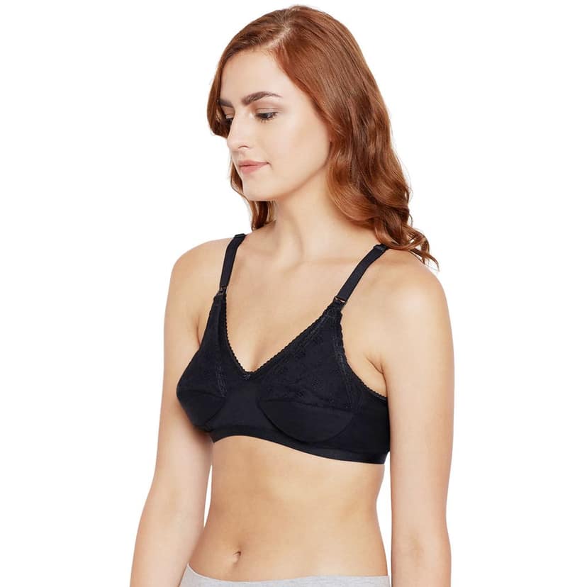 Bodycare Women Cotton Full Coverage Non Padded Regular Bra 5539-Black view 2