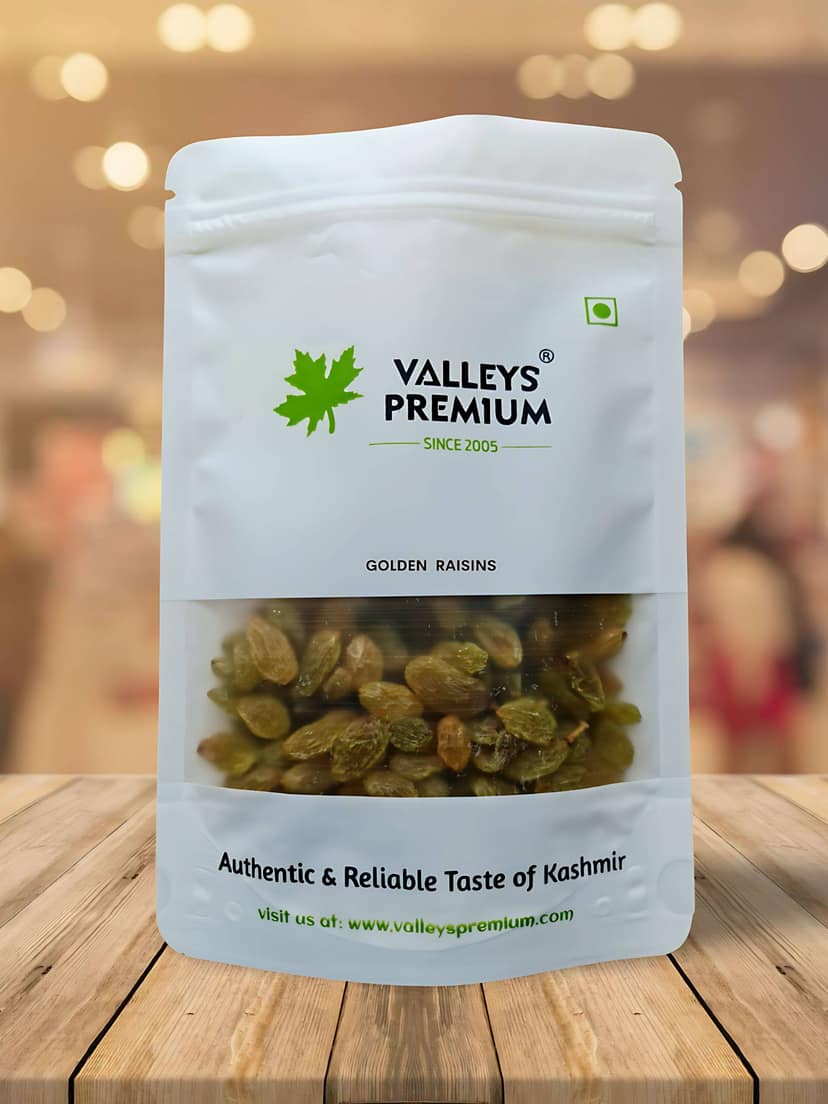Valleys Premium Afghani Golden Raisins 400 Grams ( KISHMISH ) (KISMIS) view 3