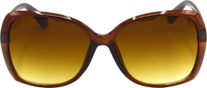 HRINKAR Women Over-sized Sunglasses Brown & Violet Frame, Clear & Grey Lens (Large) - Pack of 2 view 2