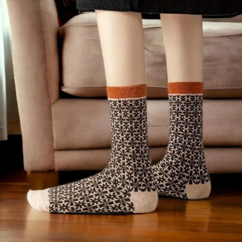 Sockscarving Pack of 5 Calf Length Socks, Derp Edition, Made With Durable & Breathable Cotton, Free Size, Suitable for all Season, Soft & Breathable, Daily Use view 3