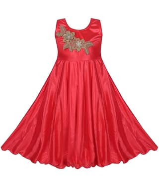 9stiches Satin Dress For Girls ( Pack of 1 , Pink )