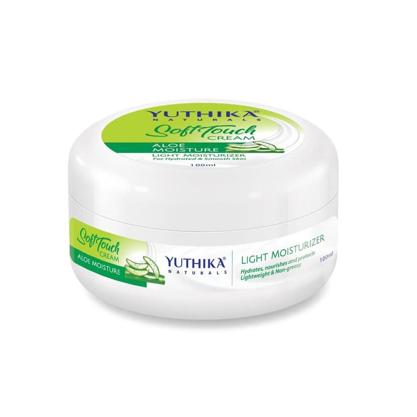 Yuthika Aloe Moisture Light Moisturizer for Face, Hand, Body, Dry Skin Moisturizer Cream for All Skin Types - 100ml view 3