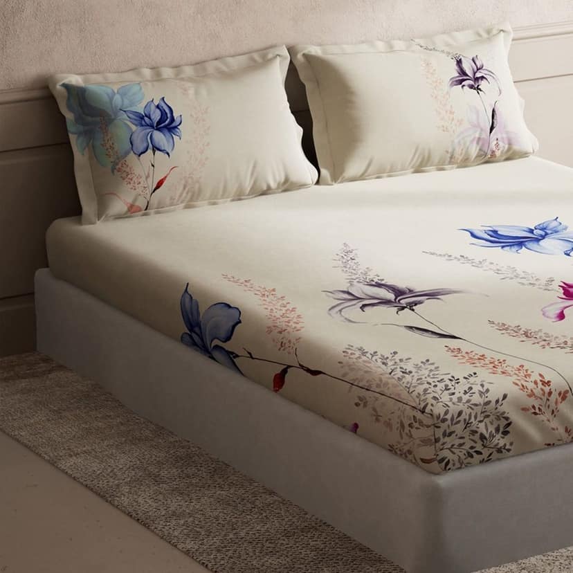 DDECOR - Cherish Collection 100% Cotton Floral Pattern 150TC Super King |274 CM X 274 CM| Pink view 2