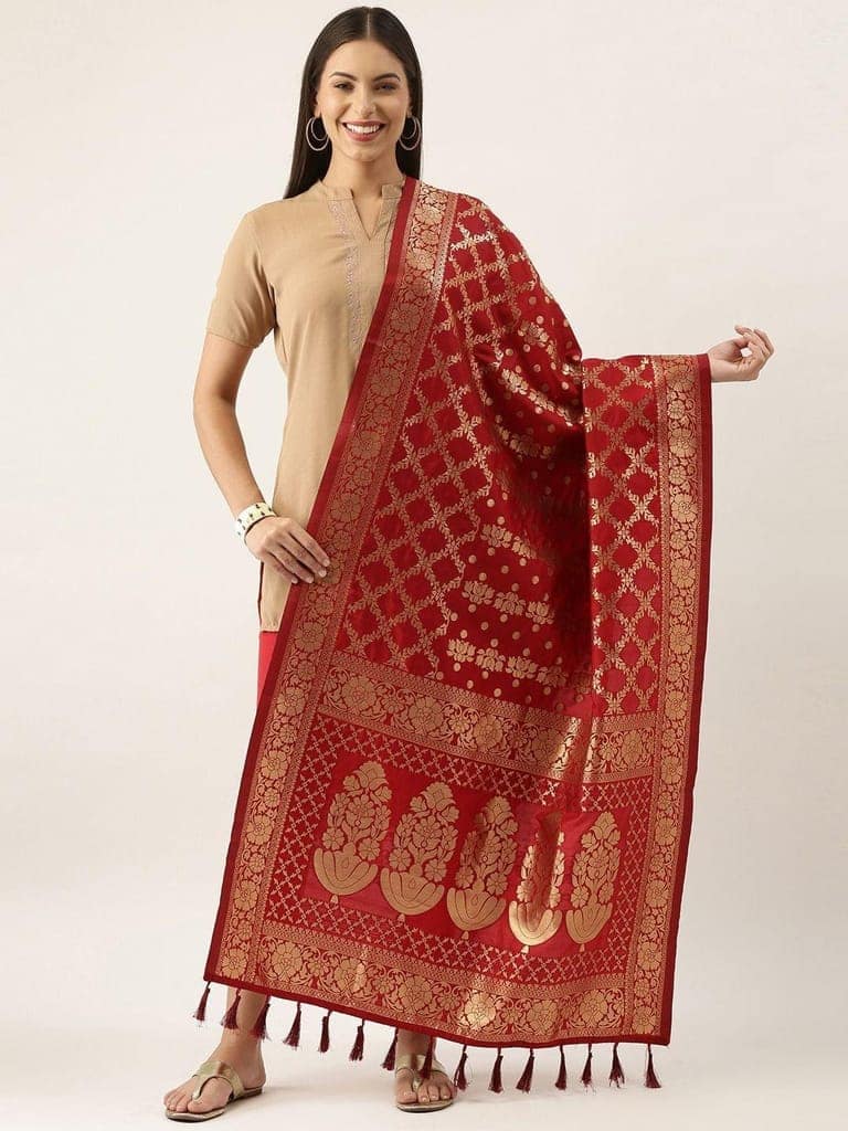 Women's Fancy Woven Banarasi Silk Dupatta