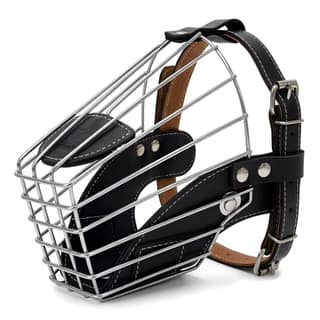 Wire Dog Muzzle for German Shepherd & Medium Large Dogs | Adjustable Durable Metal Basket for Biting, Chewing & Barking Control (Original)