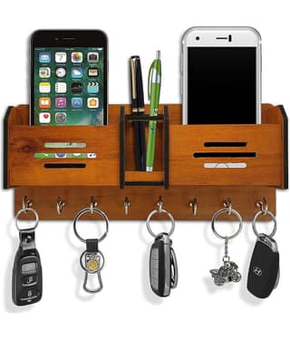 KAAF Brown Wood Key Holder - Pack of 1