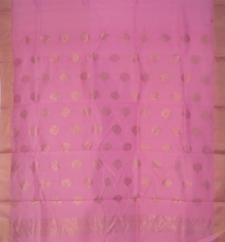 Handloom Chanderi Silk Cotton Saree view 2