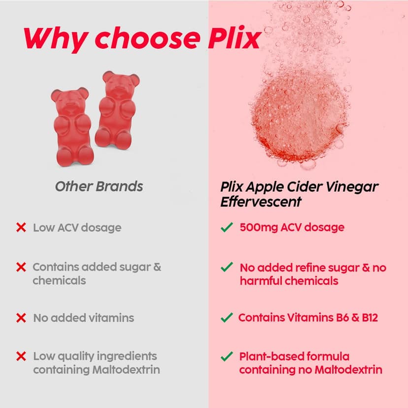 Apple Cider Vinegar Effervescent with the mother Pack of 12 Tubes__3 Months__180 Tablets view 8