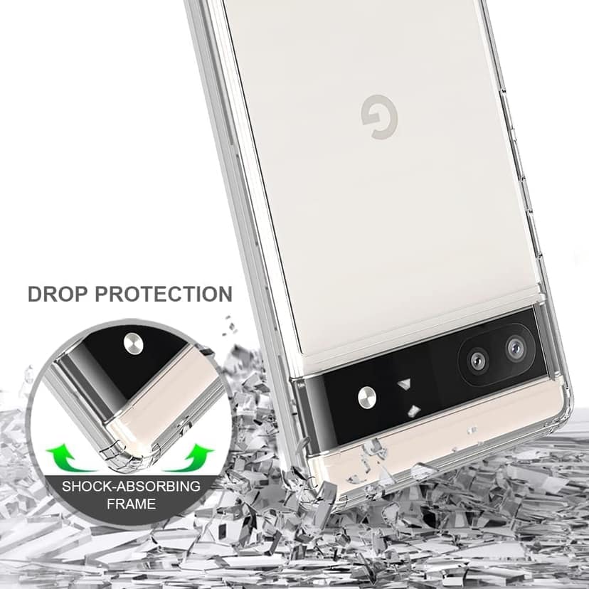 Faircost Back Cover for Google Pixel 6a Shockproof (Silicon| Transparent) view 5