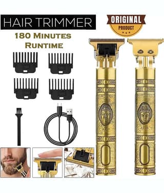wagari VINTAGE T9 TRIMMER Gold Cordless Beard Trimmer With 240 minutes Runtime