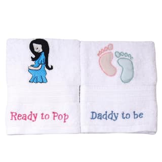 The Baby First Box Premium Baby Shower Hand Towels Set for Mom and Dad - Pack of 2